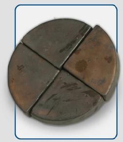 Glazed Feet Flat 85 x 20 H mm - Set of 4