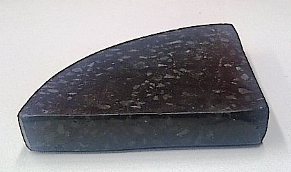 Concrete Terrazzo Feet Flat- 85x17 H mm - Set of 4 - Charcoal/Black