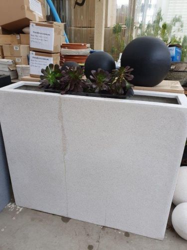 Premium Lightweight Terrazzo-Rectangular Metre Tall Divider Trough -(1000 x 250 x 1000 H mm)