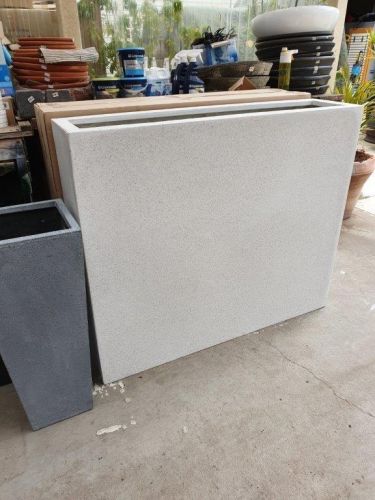 Premium Lightweight Terrazzo-Rectangular Metre Tall Divider Trough -(1000 x 250 x 1000 H mm)